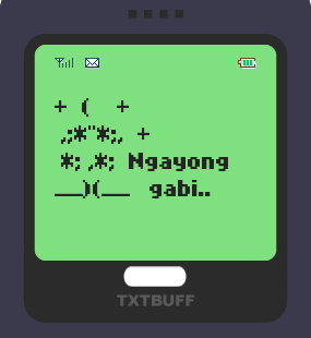 Text Message 10023: Ngayong gabi in TxtBuff 1000