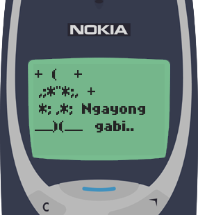 Text Message 10023: Ngayong gabi in Nokia 3310