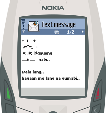 Text Message 10023: Ngayong gabi in Nokia 6600