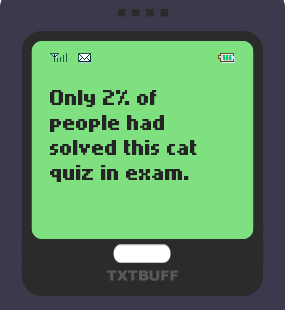 Text Message 10300: Only 2% had solved this in TxtBuff 1000