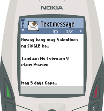 Text Message 11844: Huwag mag Valentine’s ng single ka in Nokia 6600
