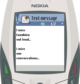 Text Message 3: I miss you friend in Nokia 6600