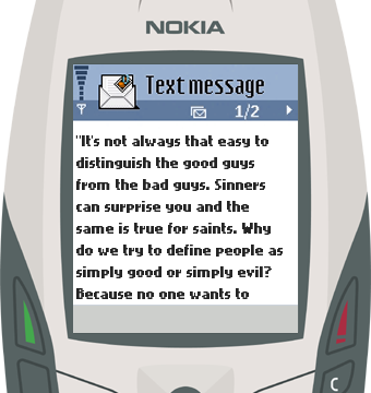 Text Message 10: Anyone is capable of anything in Nokia 6600