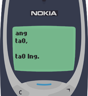 Text Message 22: Dyosa tayo remember? in Nokia 3310