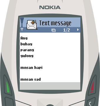 Text Message 25: Ang buhay parang gulong in Nokia 6600