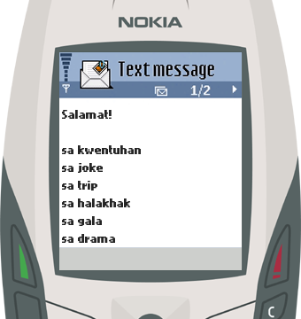Text Message 26: Salamat, sana walang limutan in Nokia 6600