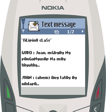 Text Message 28: Tayutay in Nokia 6600