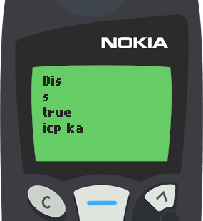 Text Message 30: Isip ka two numbers in Nokia 5110