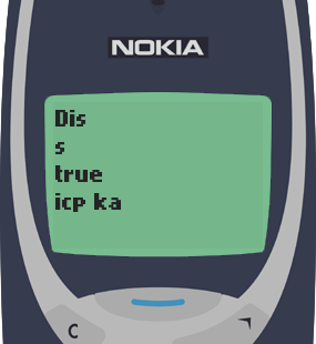 Text Message 30: Isip ka two numbers in Nokia 3310