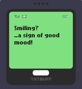 Text Message 45: A sign in TxtBuff 1000