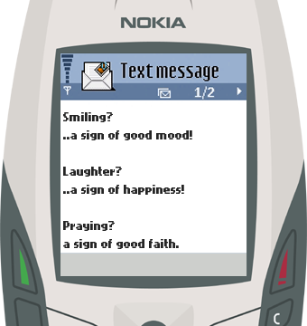 Text Message 45: A sign in Nokia 6600