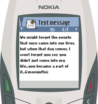 Text Message 46: We might forget people in Nokia 6600