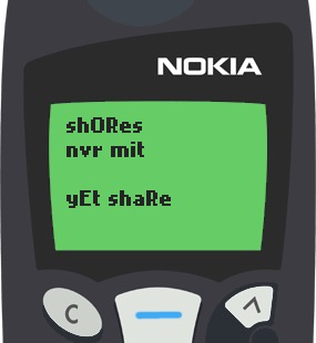 Text Message 48: Shores never meet in Nokia 5110