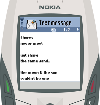 Text Message 48: Shores never meet in Nokia 6600