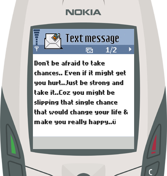 Text Message 49: Don’t be afraid to take chances in Nokia 6600