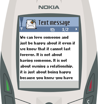 Text Message 52: Whatever relationship you have in Nokia 6600