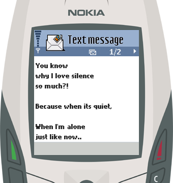 Text Message 55: Why I love silence in Nokia 6600