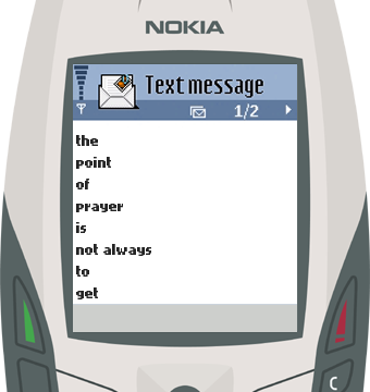 Text Message 60: The point of prayer in Nokia 6600