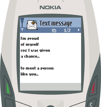 Text Message 65: To meet a person like you in Nokia 6600