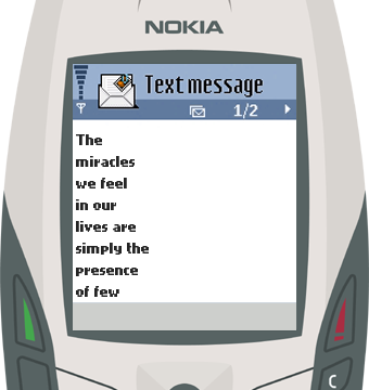 Text Message 79: The presence of few loving people in Nokia 6600