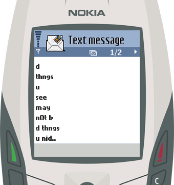 Text Message 80: The things you see in Nokia 6600 