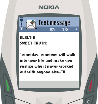 Text Message 81: Someone will walk into your life in Nokia 6600