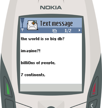 Text Message 83: Billions of people in Nokia 6600