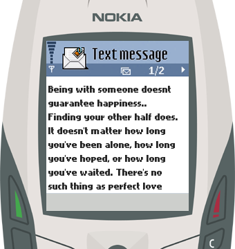Text Message 84: If that love is meant for you in Nokia 6600