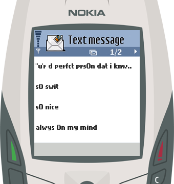 Text Message 88: Perfect person in Nokia 6600