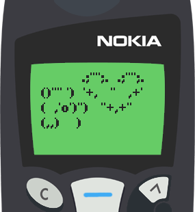Text Message 174: Just sending a warm heart in Nokia 5110
