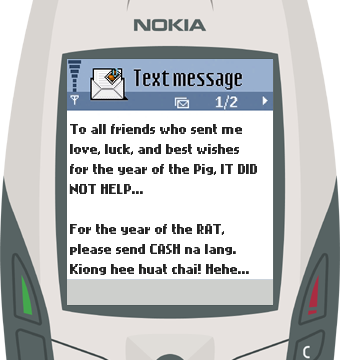 Text Message 2883: To all my friends who sent me wishes in Nokia 6600