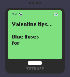 Text Message 2902: Valentine tips in TxtBuff 1000