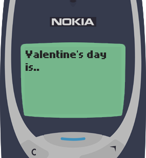 Text Message 2917: Valentines is Single Awareness Day! in Nokia 3310