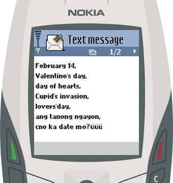 Text Message 2936: February 14 in Nokia 6600