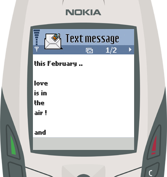 Text Message 2938: February, love is in the air in Nokia 6600