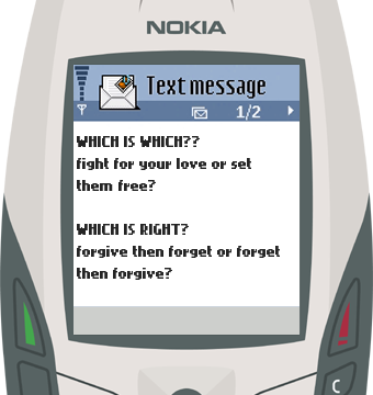 Text Message 5303: Which is right? in Nokia 6600