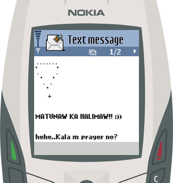 Text Message 470: Matunaw ka halimaw in Nokia 6600
