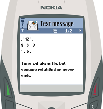 Text Message 8844: Time will always fly in Nokia 6600